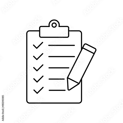 assessment icon outline editable stroke line drawing eps.