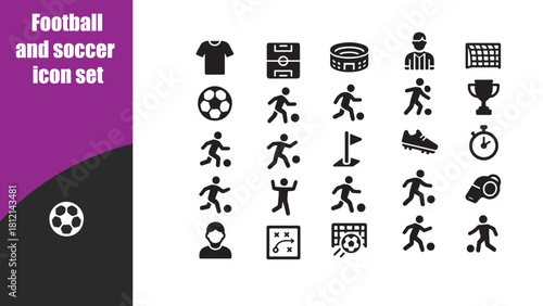 Football , soccer icon set