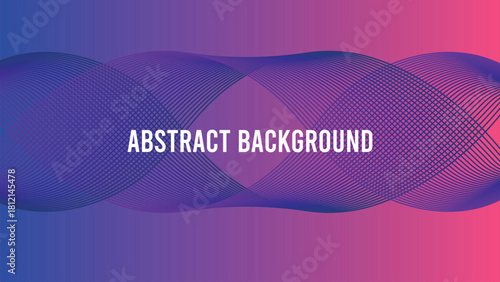 Abstract background featuring layered flowing lines in shades of purple blue and magenta creating a dynamic composition