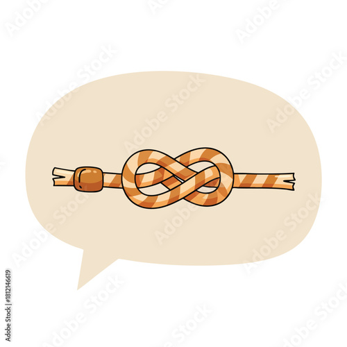 Illustration of Decorative Rope Infinity Knot.