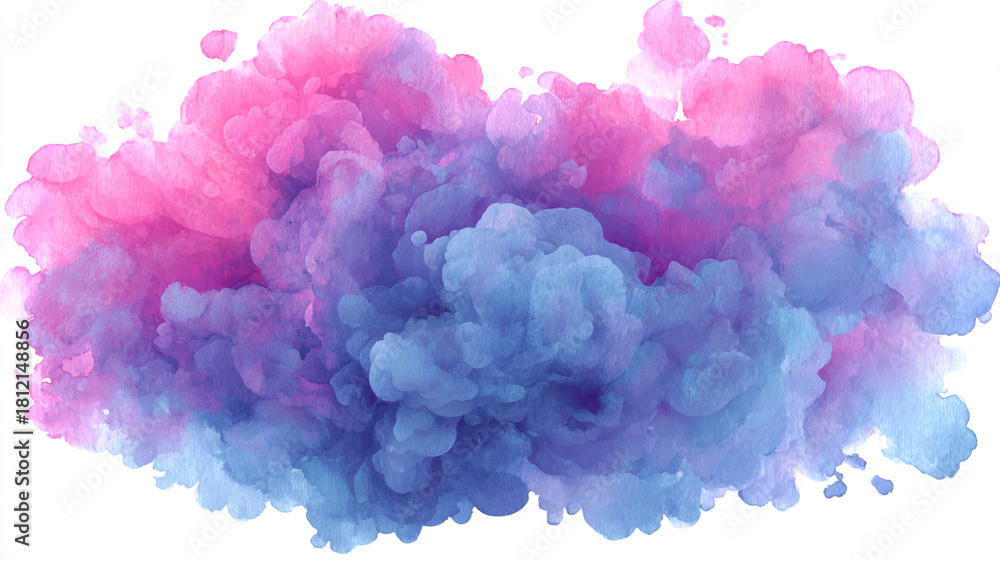 Fototapeta premium Watercolor abstract background blob, isolated on white background
