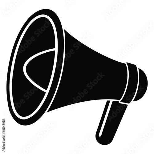 bullhorn icon on white background