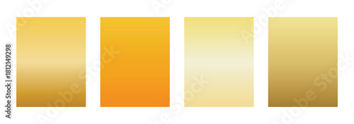 Set of 4 elegant backgrounds gold gradient colors. For covers, wallpapers, branding, social media and other projects. For web and printing.