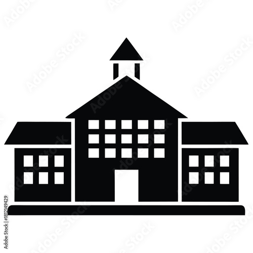 school campus  icon on white background