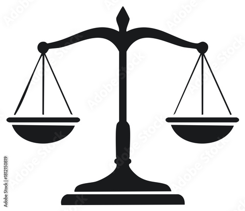 Scales of justice symbol illustration legal concepts