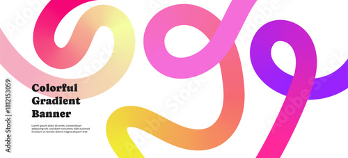 Colorful gradient swirls wrap around lively ribbons and squiggly shapes. Wavy lines and organic curves form a bold abstract look perfect for posters, playful wallpapers and energetic creative layouts.