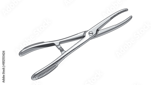 Stainless steel surgical forceps with serrated jaws