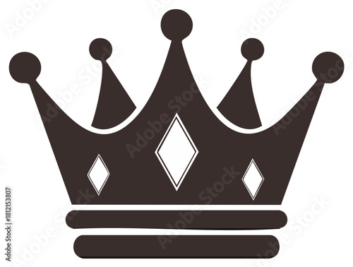 Royal crown illustration, isolated graphic design, symbol of power and authority concept.