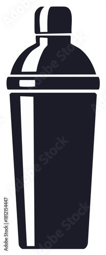 Modern cocktail shaker silhouette for bar and beverage preparation
