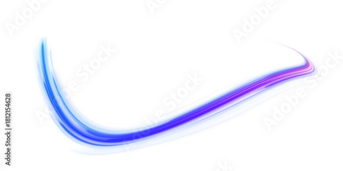 High-speed neon lines streak across dark city streets. Bright glowing trails follow precise line paths. The effect forms a futuristic motion network. Vector illustration. PNG