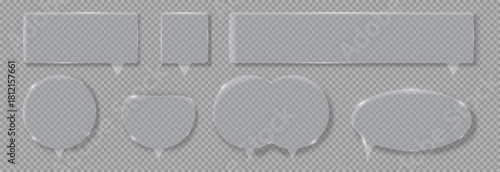 Set of glass bubbles for text.