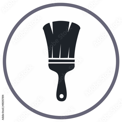 Paint brush flat vector icon symbol for painting home improvement and art