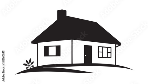 Dreaming of home ownership? A minimalist house design that's perfect for real estate, construction, or architectural concepts and modern living visuals