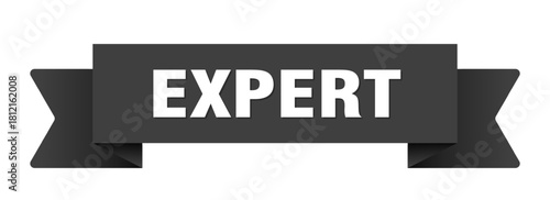 expert ribbon isolated on transparent background. expert ribbon