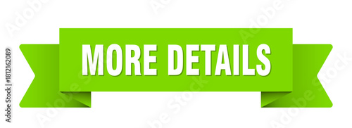 more details ribbon isolated on transparent background. more details ribbon