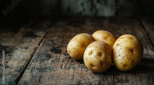 Four potatoes on weathered wood (2)
