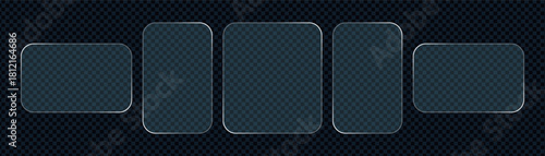 Premium Frosted Glass UI Card Elements for Modern Mobile App Interfaces, Minimal Dashboard Widgets, Abstract Transparent Panels, and Clean Neumorphic Design Components