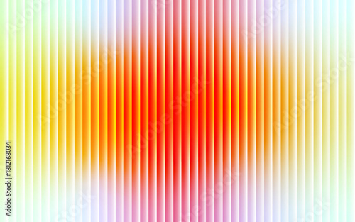 Vertical ribbed gradient, Ripple glass texture background, soft blurred center. Modern abstract distortion surface, vector illustration