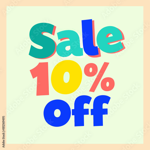 Vector price tag extra 10% discount for product sale