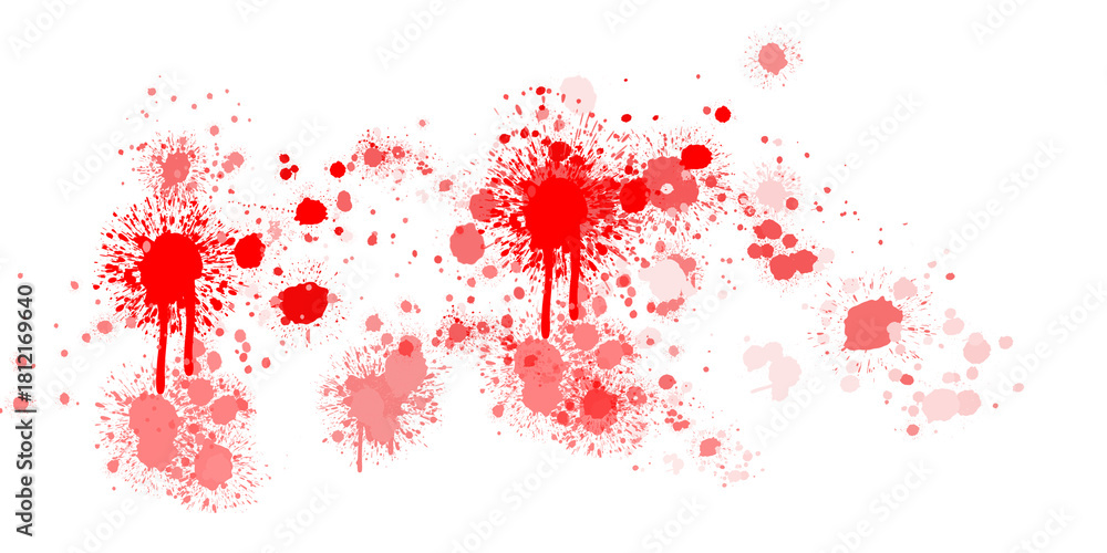 Obraz premium red paint splatter PNG.