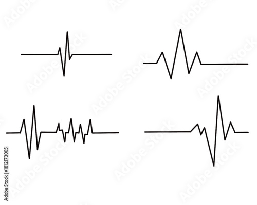 Black heartbeat line 