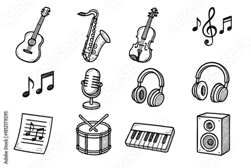 Violin icon icons sketch layout guitar saxophone instruments vector arranged musical creative