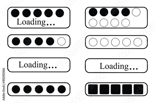 Minimal Loading Dots & Progress Indicators Vector Pack