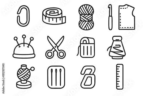 Skein clip vector tools crochet knitting ball icons winder yarn icon cone