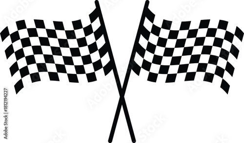 Wavy seamless checkered racing flag abstract pattern vector