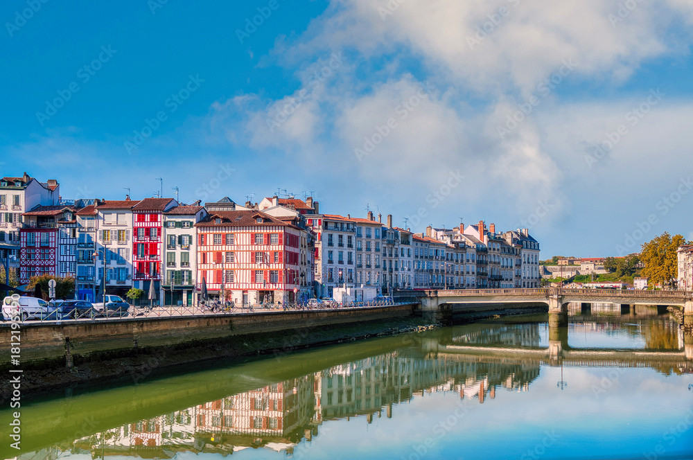Fototapeta premium Bayonne is a city in the French Basque Country, at the confluence of the Nive and Adour rivers, in southwestern France.