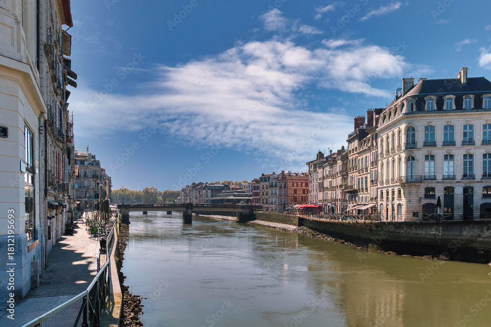 Naklejka premium Bayonne is a city in the French Basque Country, at the confluence of the Nive and Adour rivers, in southwestern France.