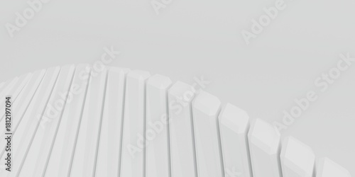 Fototapeta Naklejka Na Ścianę i Meble -  spiral wave on white 3d background. Abstract structure for technology design. Futuristic graphic render wallpaper. 3D illustration.