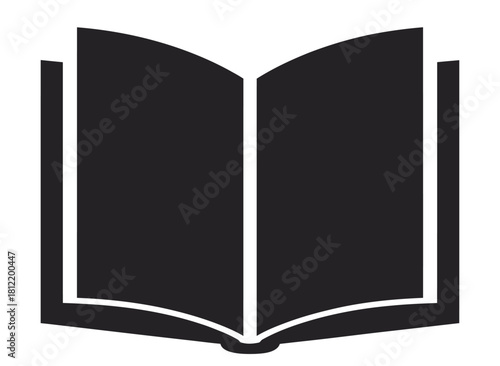 Open Book Icon Illustration for Education and Learning Resources