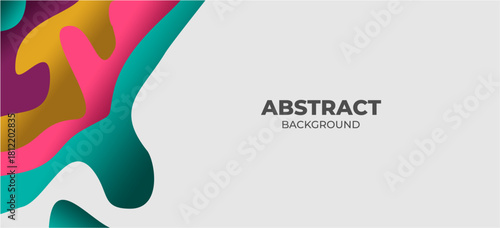 Abstract colorful vector wave background illustration template for web banner design