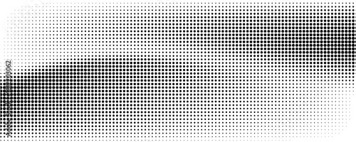 Set of halftone dots gradient pattern texture isolated on white background. Straight dotted spots using halftone circle dot raster texture. Vector blot half tone collection.