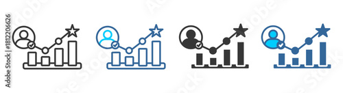 motivation icon set multiple style collection