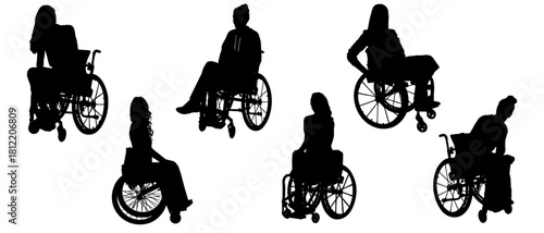 Illustration silhouette vector set of International Day of Persons with Disabilities	