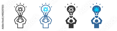 ideas icon set multiple style collection