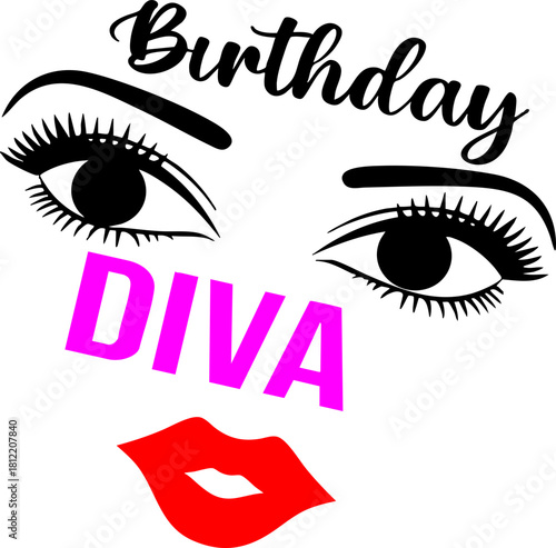 Birthday Diva Svg,  Birthday Queen Svg,  It’s My Birthday Svg, 