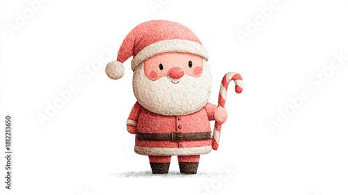 Adorable Watercolor Santa Claus Illustration: Festive Holiday Character for Christmas Designs and Celebrations
