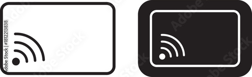 Screencast icon set . Online tutorial and sharing signs. Video broadcast symbols. Screencasting and Broadcast Icons. Desktop presentation signs