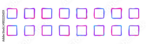 Futuristic neon triangle frame glowing in pink and purple. The shape floats over a dark gradient background. Perfect for modern digital banners and text.