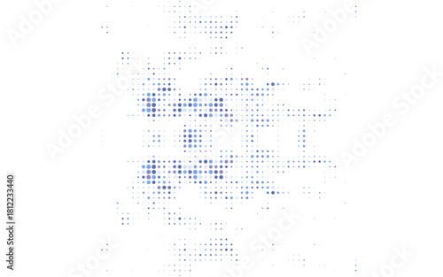 Light Pink, Blue vector banner with circles, spheres. Abstract spots.