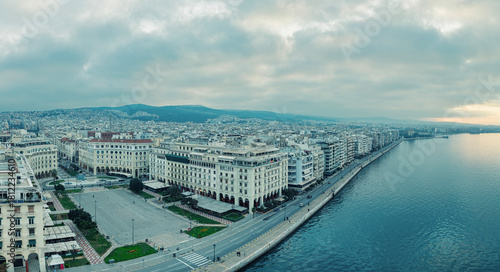 Fototapeta Naklejka Na Ścianę i Meble -  Aristotelous Square and the Sea. Thessaloniki’s Grand Perspective