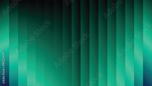 Abstract vertical gradient bar background in deep teal and green