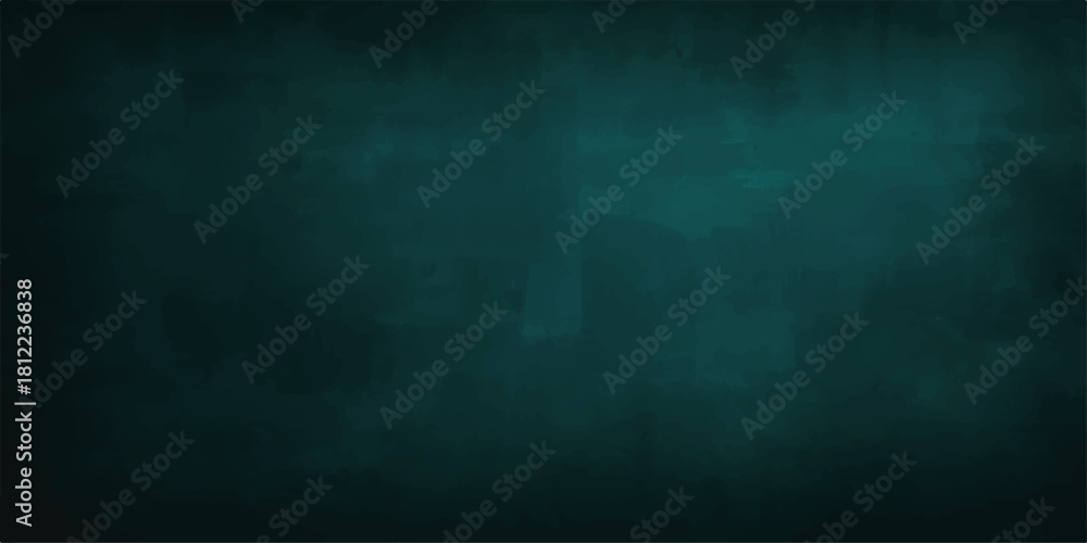 Naklejka premium Abstract dark blue textured with a cloudy, smoky gradient effect. Softly lit center and dark edges with a moody, industrial, vintage, cinematic look in deep emerald tones.Moody, elegant.