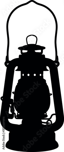 Vintage lantern silhouette