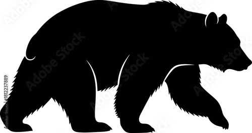 Black bear silhouette walking wildlife icon