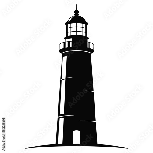 lighthouse on white background