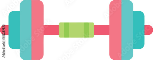 Vibrant dumbbell icon fitness workout health gym